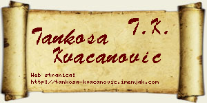 Tankosa Kvačanović vizit kartica